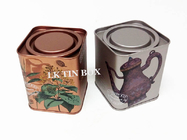 Bitkisel Çay Metal Depolama Nem Dayanıklı için Kişiselleştirilmiş Langdon Çay Kare Teneke Kutu