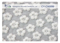Gelinlik CY-CX0099 için çiçek Şekil Beyaz İşlemeli Dantel Kumaş