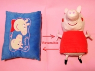 Moda Reversible Peppa Pig Peluş Oyuncak Yastıklar ve Yatak için Yastıklar