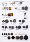 OEM konfeksiyon aksesuarları için inci düğmeler / akrilik yapay elmas düğmeleri ABS