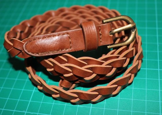 Gümüş altın Toka ile kadınlar 1.5cm için Eko arkadaşı Brown PU örgü kemerler