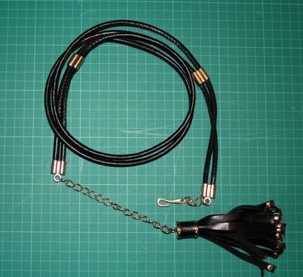 Siyah Püsküller PU bel zinciri, kadın metal ve PU 1.5cm bez bantlar