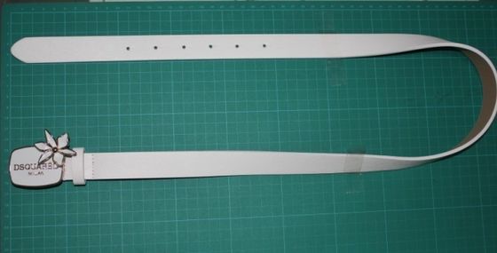 Kadınlar için özel toka bez bantları, 3.5cm beyaz poliüretan kayış