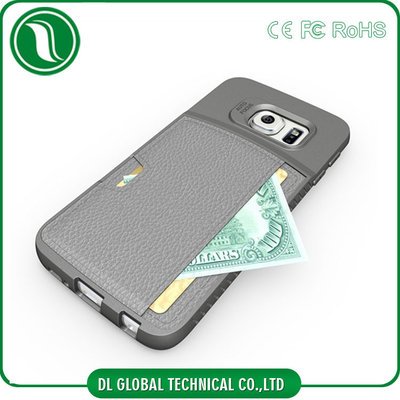 Hafif Galaxy S6 için Özel Deri Cep Telefonu Kılıfları