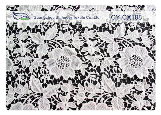 120cm Genişlik CY-CX108 ile Naylon Pamuk İşlemeli Dantel Kumaş