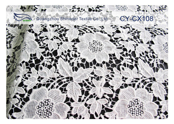 120cm Genişlik CY-CX108 ile Naylon Pamuk İşlemeli Dantel Kumaş