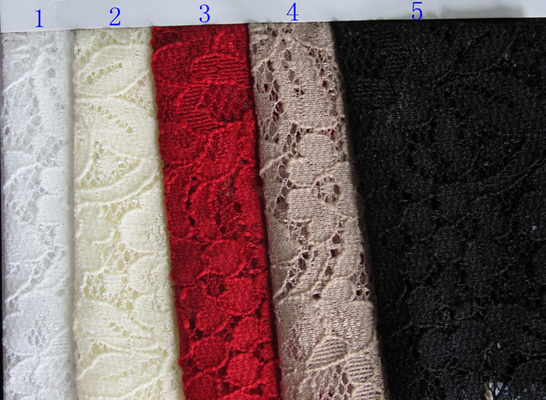 Beyaz Elastik Dantel Kumaş İçin Döşemelik