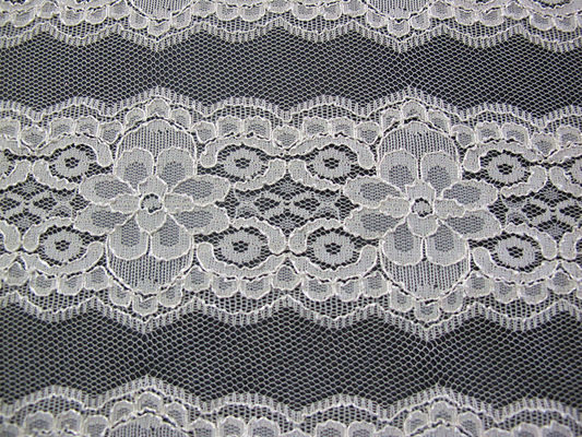 Kirpik Elastik Dantel Kumaş Beyaz / Çiçek Allover Dantel Kumaş CY-DK0036