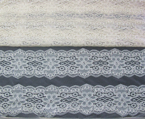 Kirpik Elastik Dantel Kumaş Beyaz / Çiçek Allover Dantel Kumaş CY-DK0036
