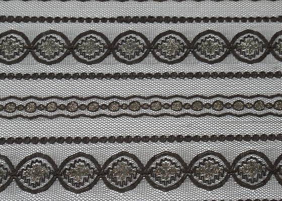 Döşeme 150cm Genişlik CY-LW0208 için Yüksek Mukavemetli Metalik Dantel Örgü Kumaş