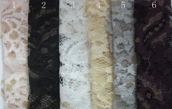 Moda Metalik Mor Streç Dantel Kumaş Suda Çözünür OEM / ODM CY-LW0219