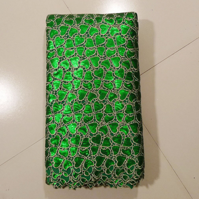 Gelinlik, Yeşil için İşlemeli Dantel Kumaş