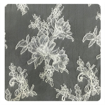 Fildişi kirpik Chantilly dantel Trim, Gelin krem kordon dantel kumaş
