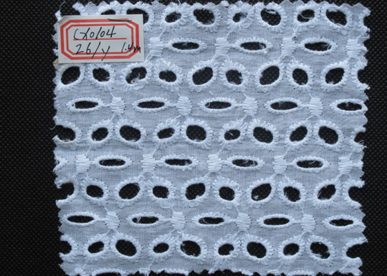 Elbise Kap Gömlek CY-CX0104 Için% 100 Pamuk Nakış Kuşgözü Dantel Trim