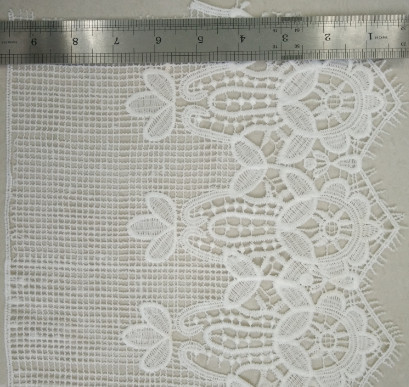 Fashional Giyim için Süt Poly dantel kumaş Dekoratif Dantel Trim