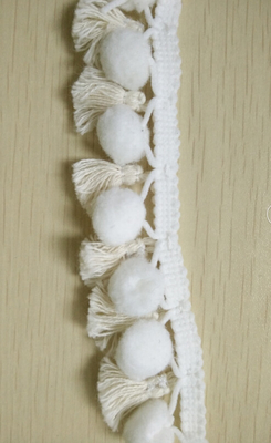 Küçük Püskül Dekoratif Trim ile Çevre Dostu Pom Trim