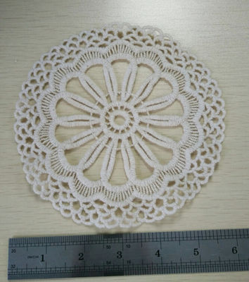 Natural Color Çember Patch Dekoratif Dantel Trim Qmilch Suda Çözünür Dantel