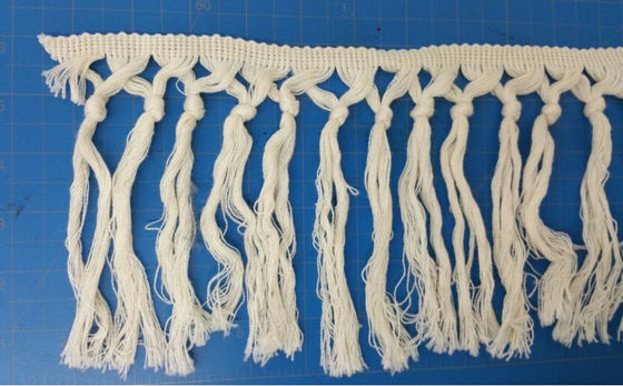 Fringe Dekoratif Dantel Trim Siyah / Beyaz 11cm Çiçek Desen Yumuşak