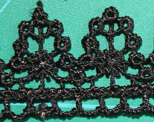 Beyaz / Siyah Color Poly Suda Çözünür Dekoratif Dantel Trim boyanabilme 2cm Genişlik