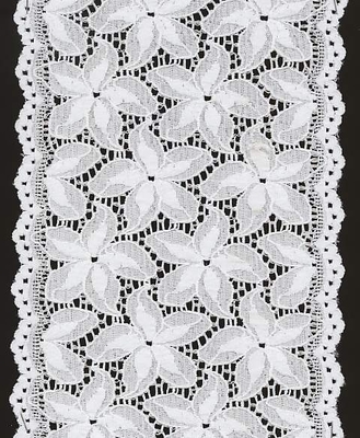 Çeşitli büyüklük ve Çiçek Desen Beyaz Dekoratif Dantel Trim Çiçek Desen