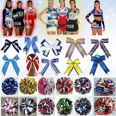 Takım metalik Crytals Rhinestones yay ile amigo giyim ile tezahürat