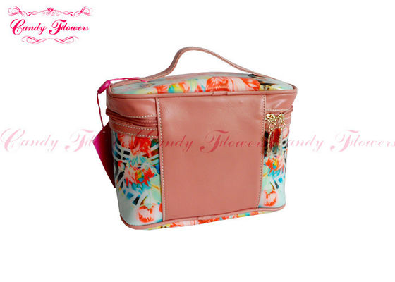 Özelleştirilmiş Küçük Çiçeksi Canvas Bag Seyahat Kozmetik Kılıfı Makyaj