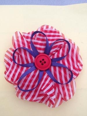 Şifon Yapay Çiçek Korsaj Pembe, Pin taklidi Kumaş Çiçek Corsages