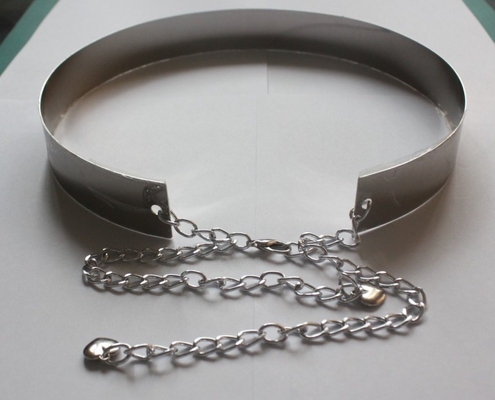 Kadınlar için 5cm Kumaş Kemerler, zincir bel kemeri ile moda metal plaka metalik ayna