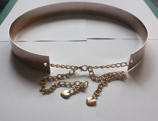 Kadınlar için 5cm Kumaş Kemerler, zincir bel kemeri ile moda metal plaka metalik ayna