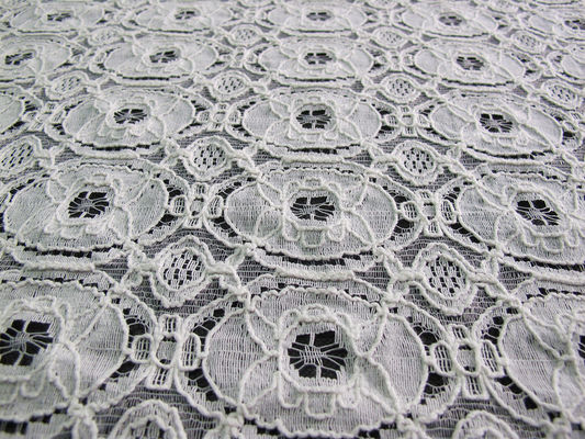 Shrink-Dayanıklı Pamuk Naylon Dantel Kumaş, Geometrik Çiçek Kumaş CY-LW0154